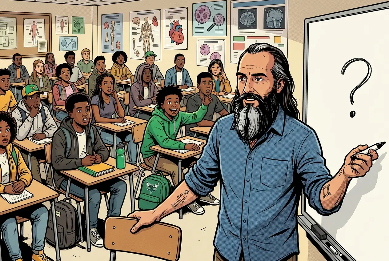 Drawing, panel 1: Welcome and expectations.
