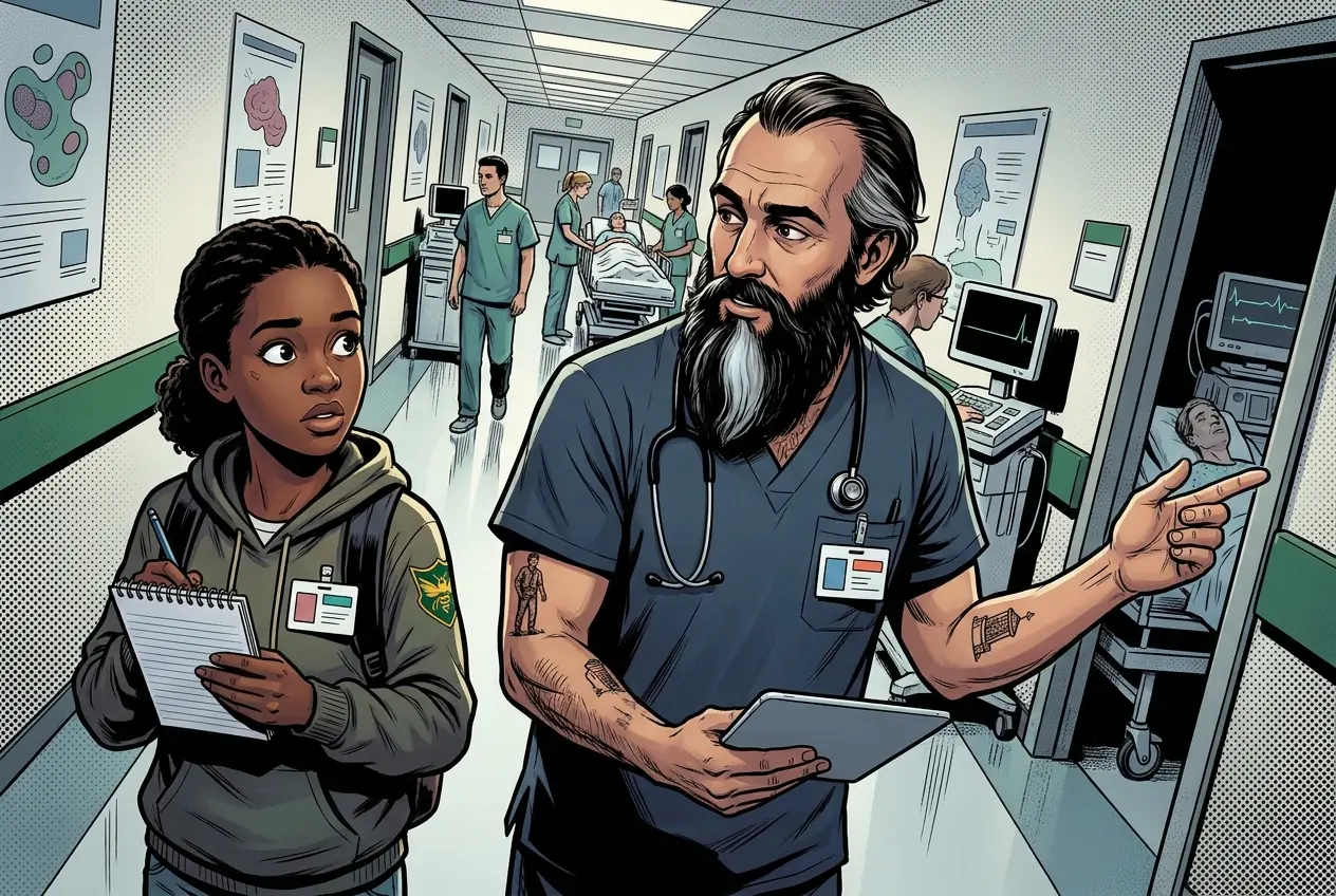Drawing, panel 68: Cleveland Clinic rotation.