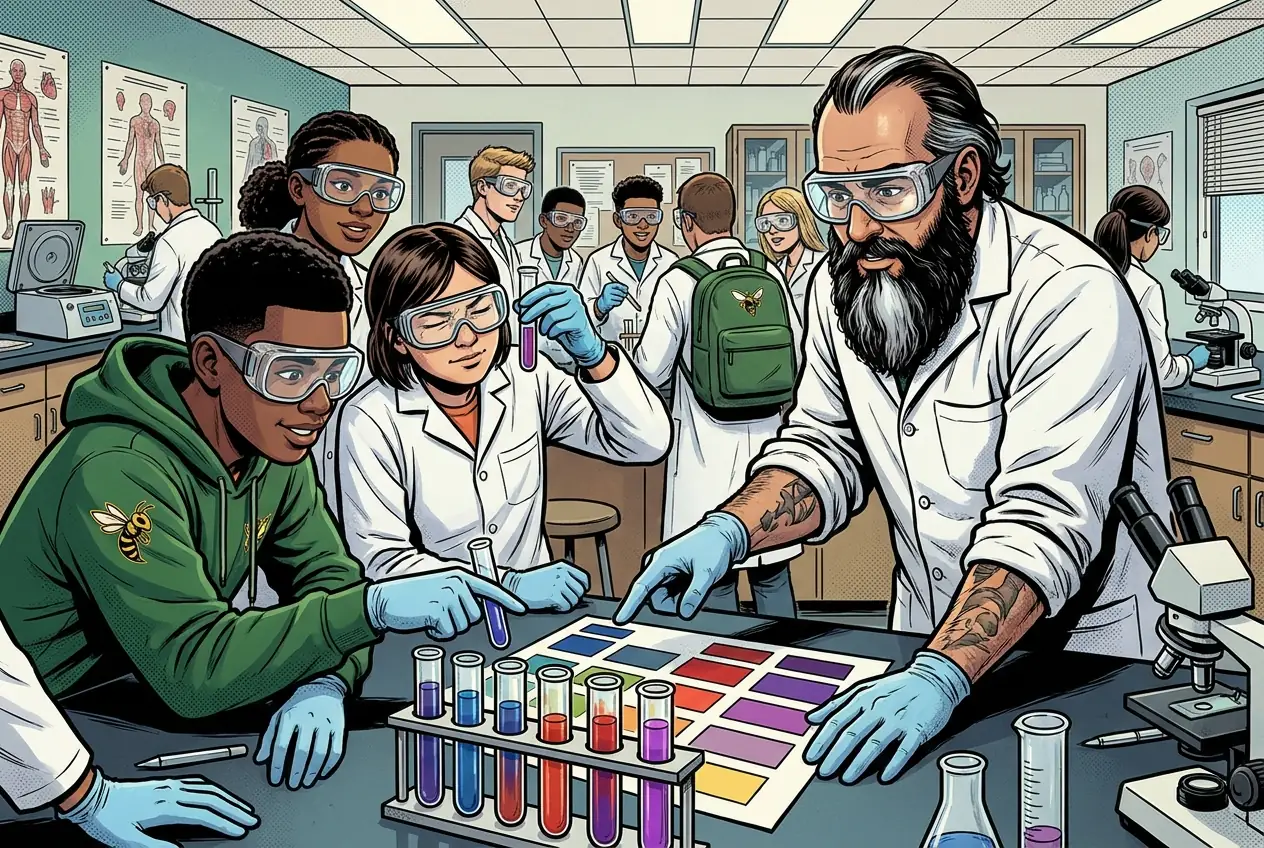 Drawing, panel 19: Biomolecule and tox lab.
