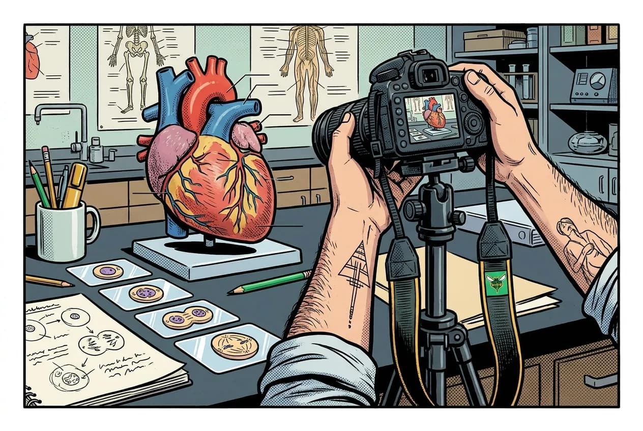 Drawing, panel 46: Submit DNA evidence.