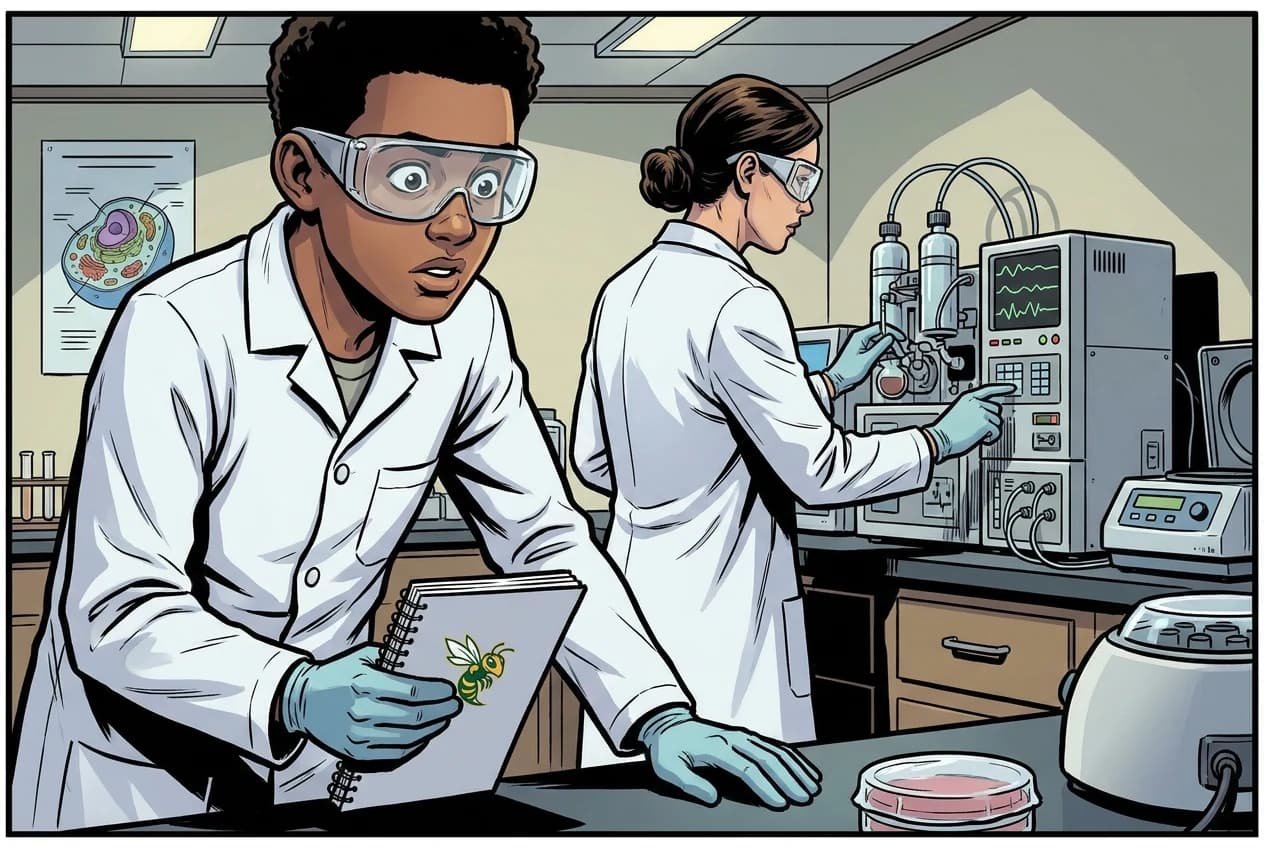 Drawing, panel 65: Research experience.