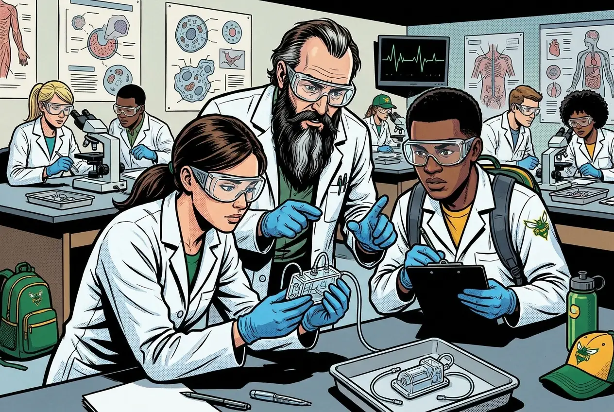 Drawing, panel 75: Device and model testing lab.