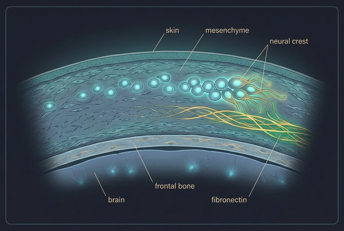 Labeled illustration: neural crest