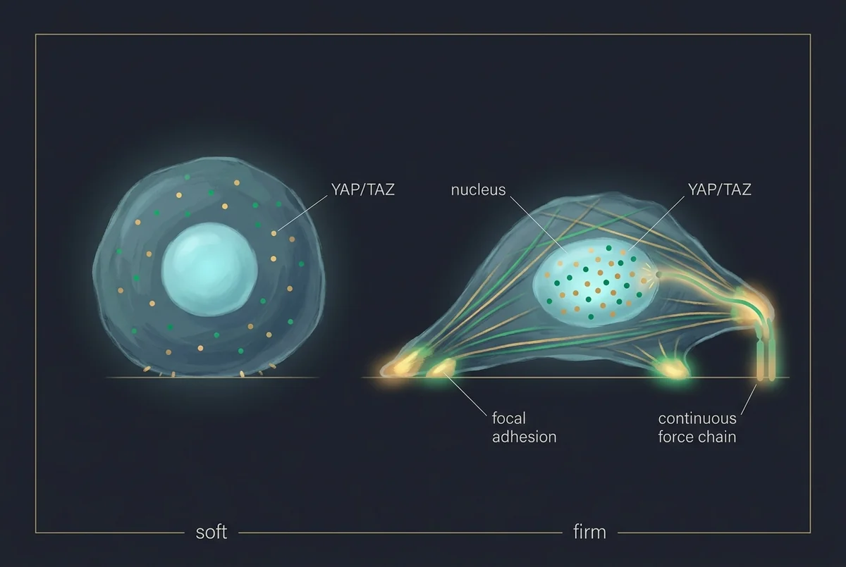 Labeled illustration: YAP/TAZ