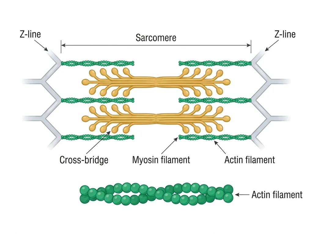 Labeled illustration: actin