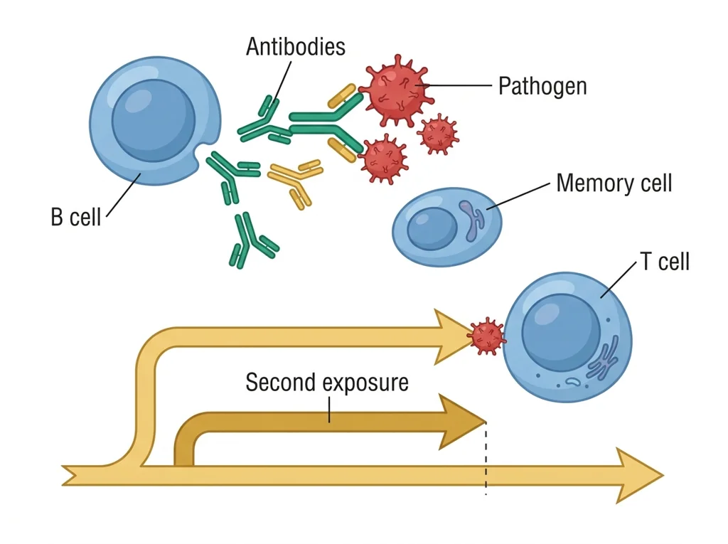 Labeled illustration: adaptive immunity