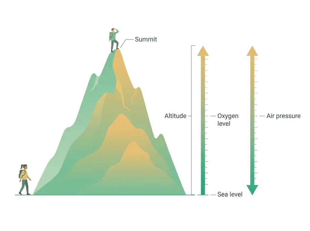 Labeled illustration: altitude