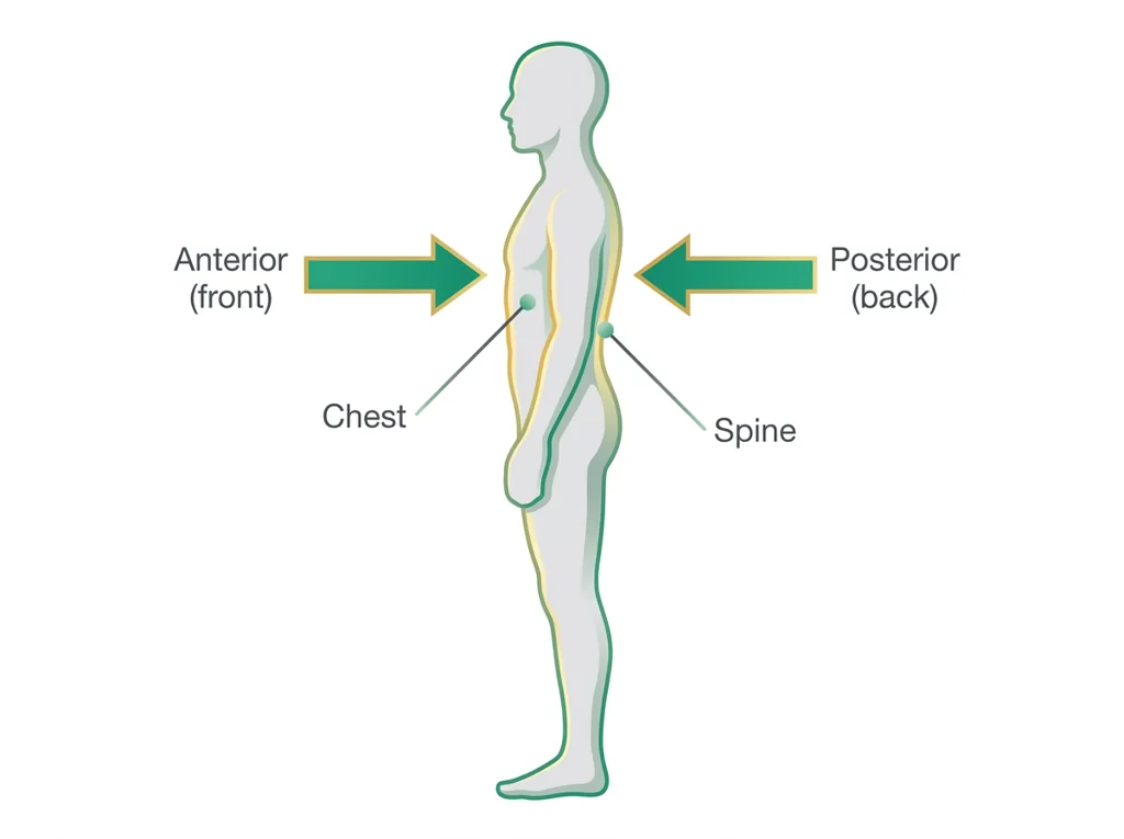 Labeled illustration: anterior