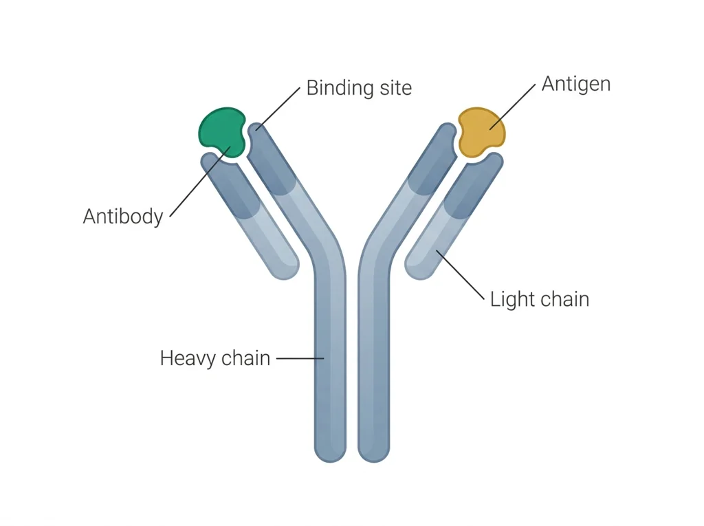 Labeled illustration: antibody