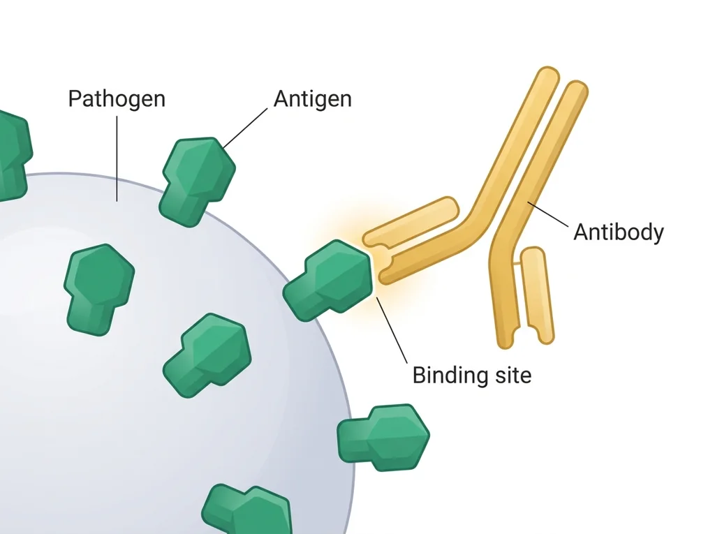 Labeled illustration: antigen