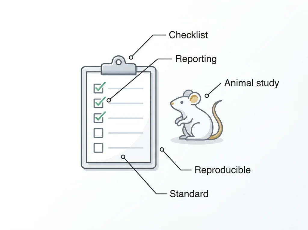 Labeled illustration: ARRIVE guidelines