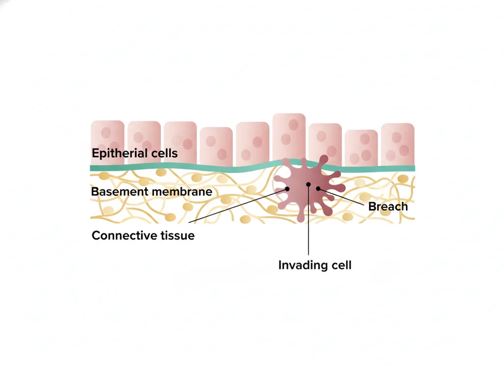 Labeled illustration: basement membrane