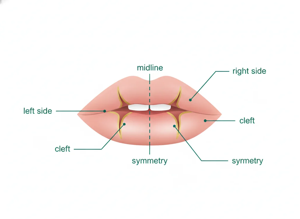 Labeled illustration: bilateral