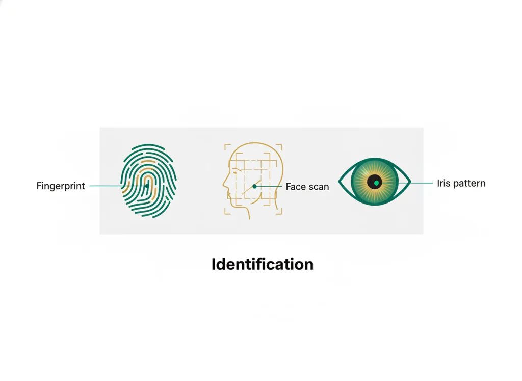Labeled illustration: biometrics