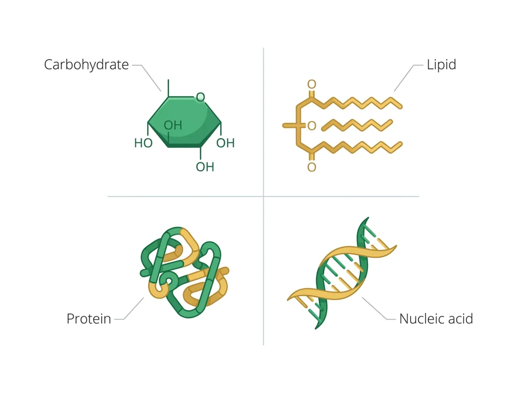 Labeled illustration: biomolecule