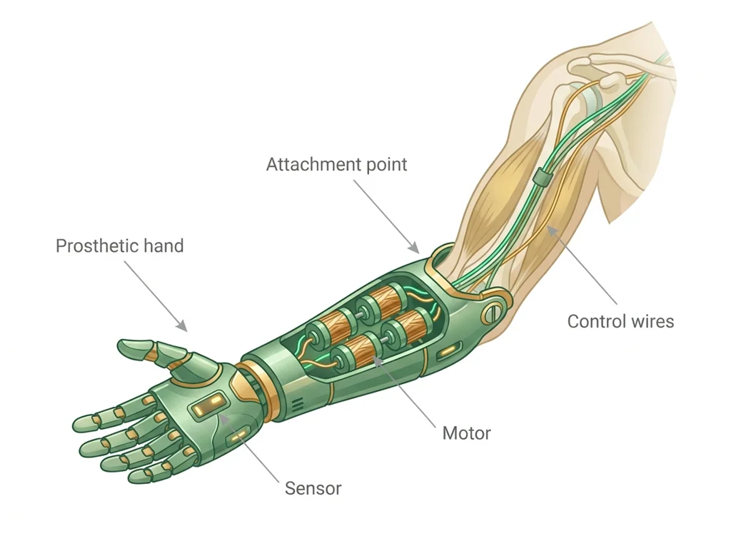 Labeled illustration: bionics