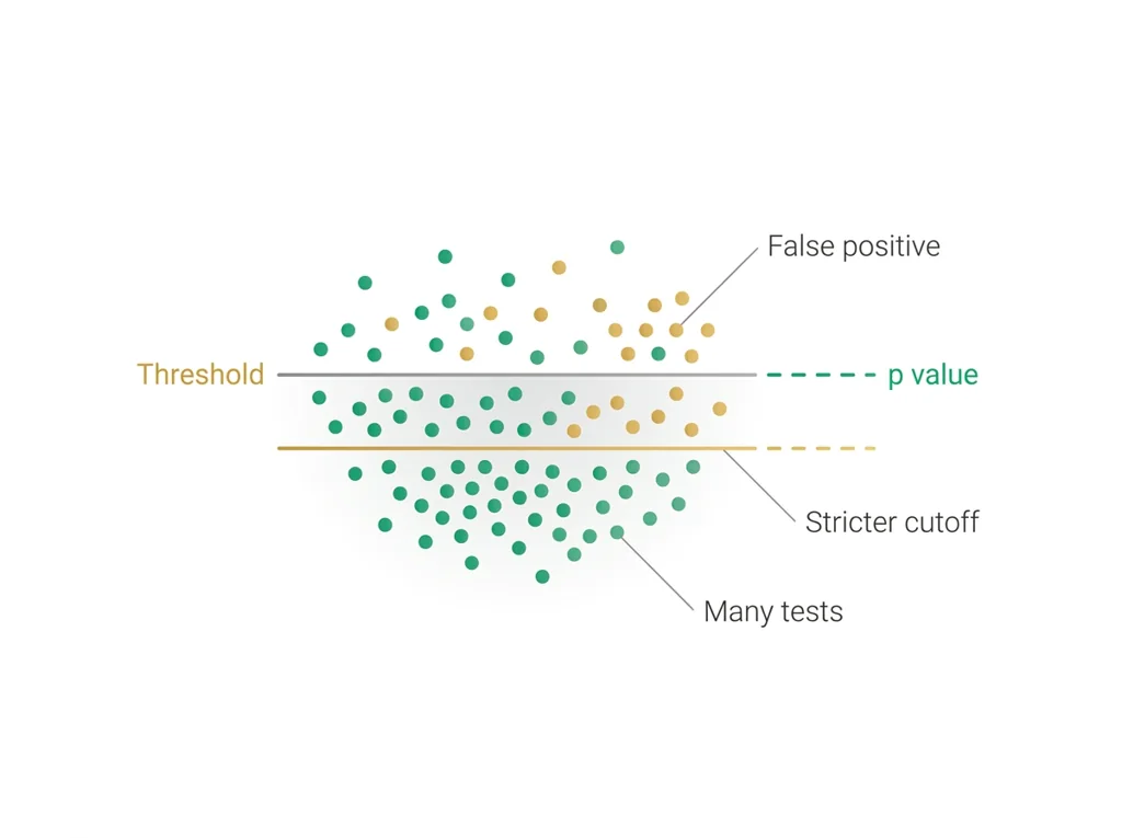 Labeled illustration: Bonferroni correction