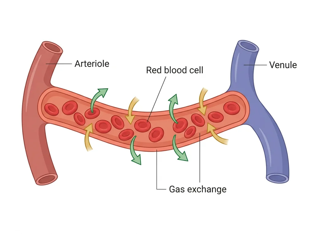 Labeled illustration: capillary