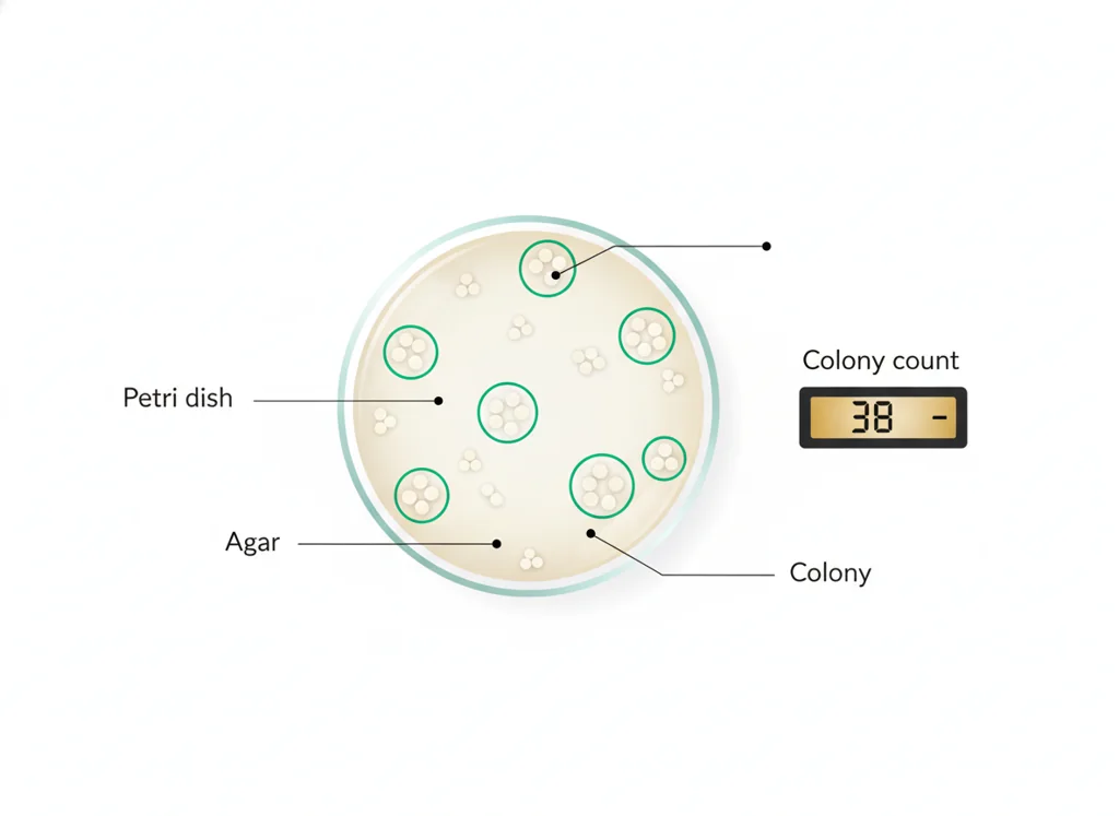 Labeled illustration: CFU