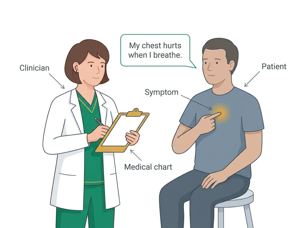 Labeled illustration: chief complaint