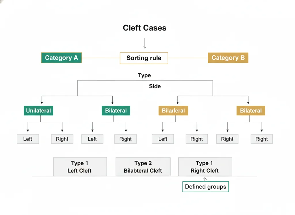 Labeled illustration: classification system