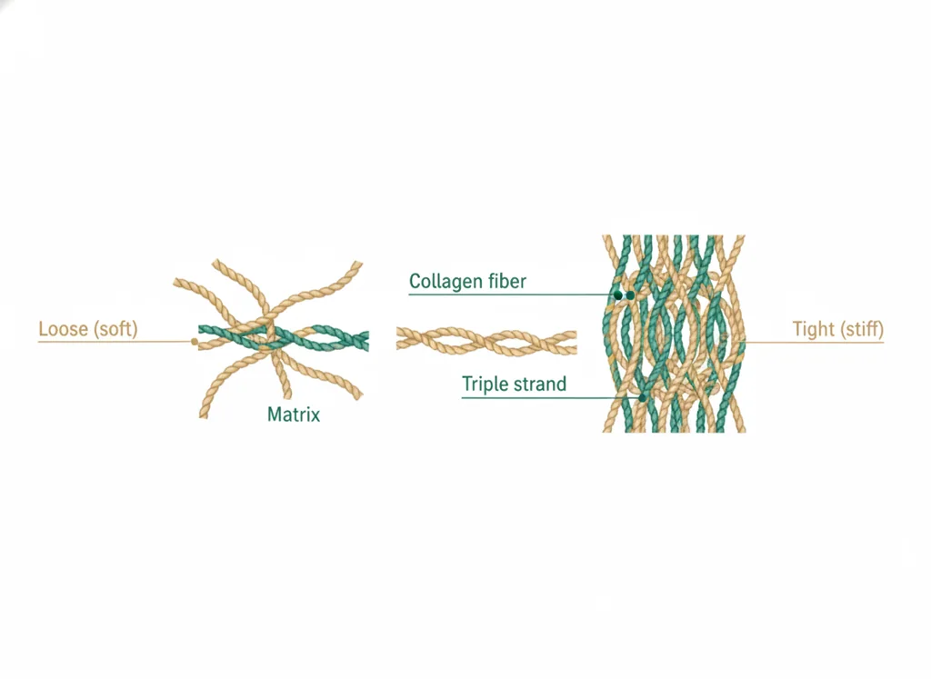 Labeled illustration: collagen