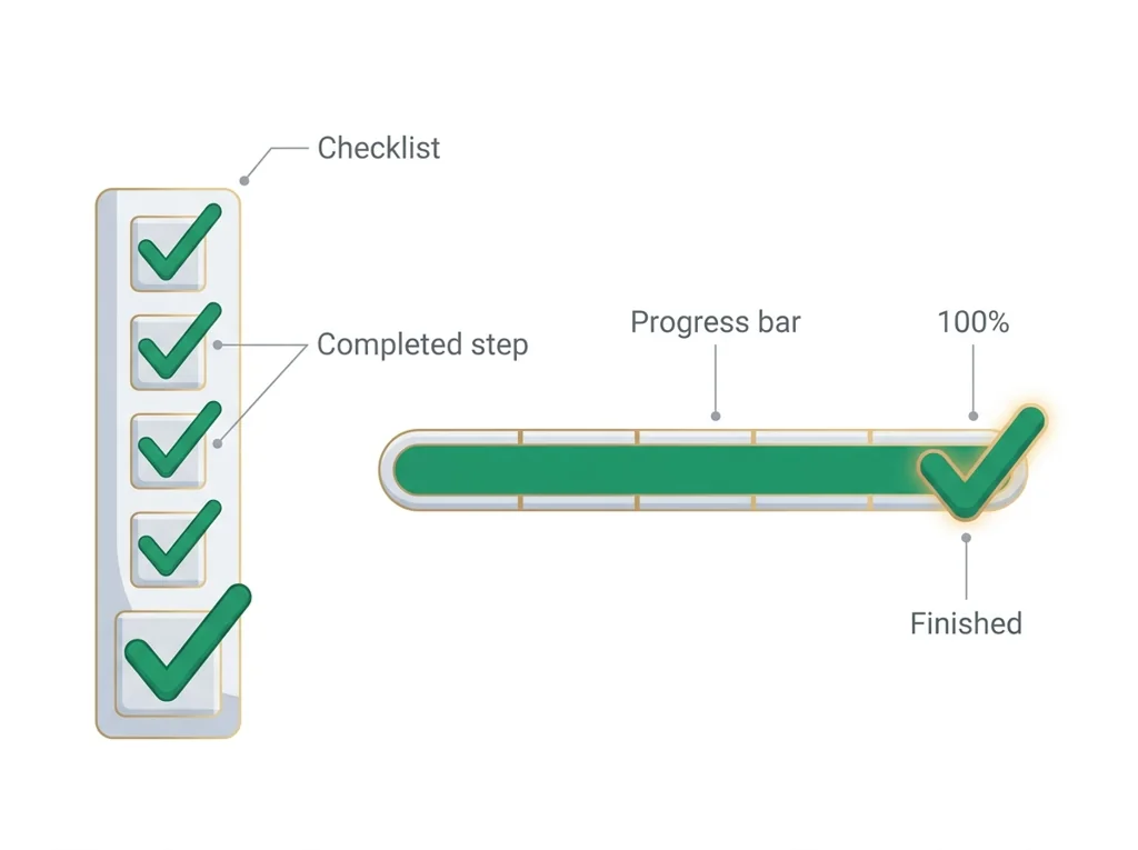 Labeled illustration: completion