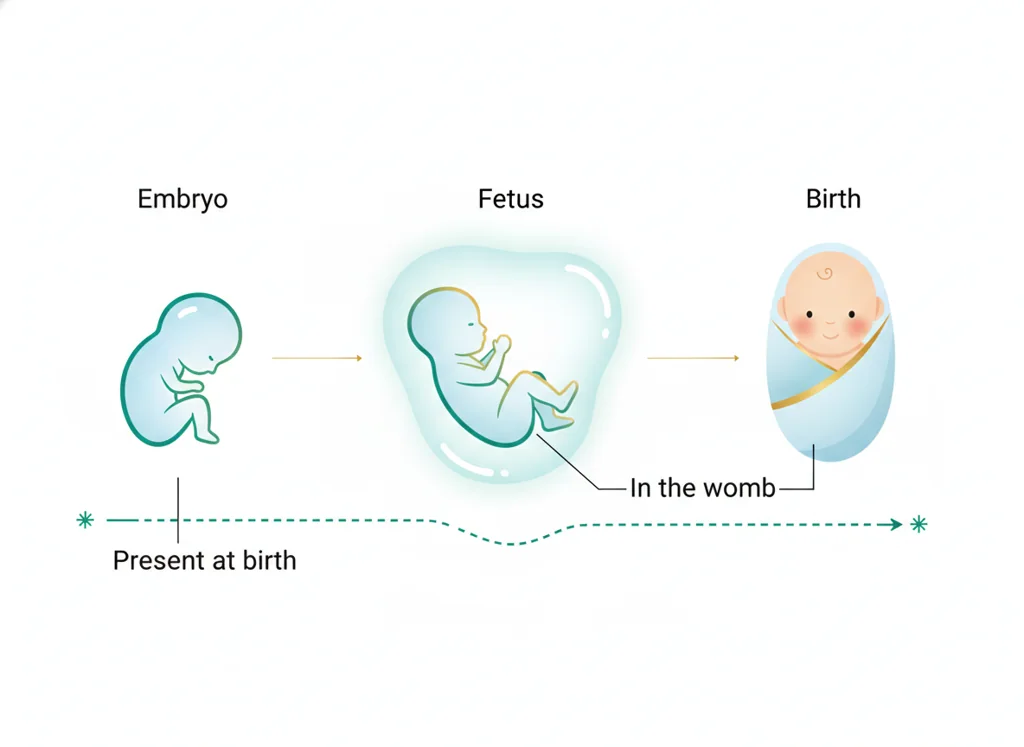 Labeled illustration: congenital