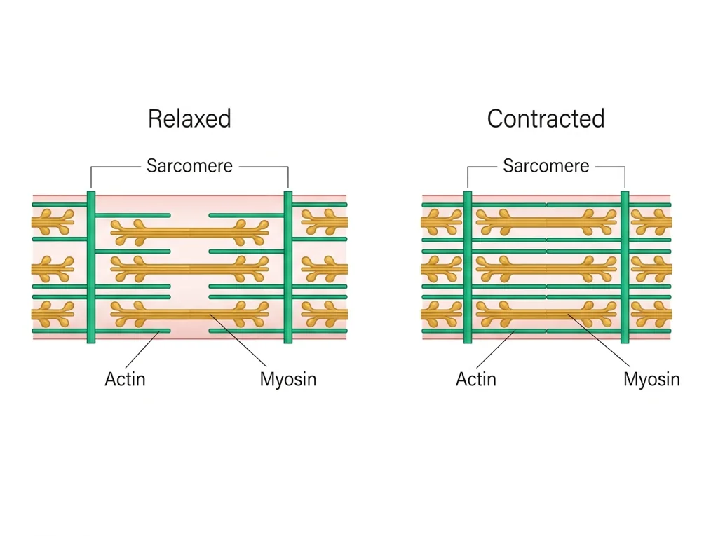 Labeled illustration: contraction