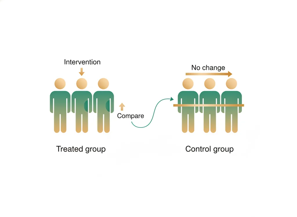 Labeled illustration: control group