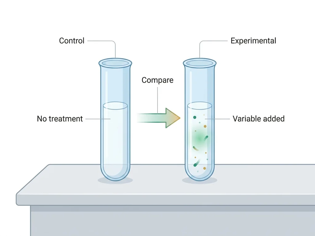 Labeled illustration: control sample