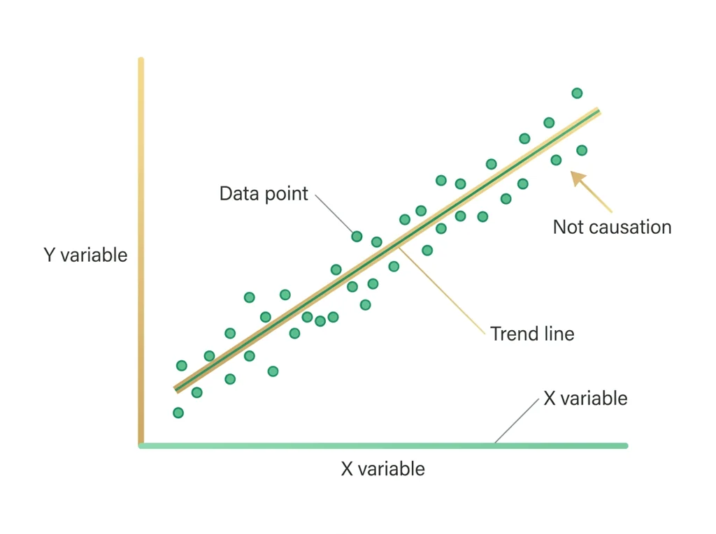 Labeled illustration: correlation
