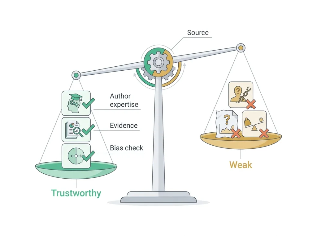 Labeled illustration: credibility