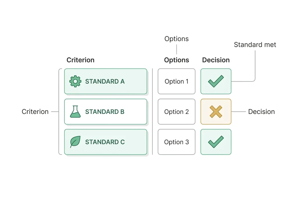 Labeled illustration: criterion