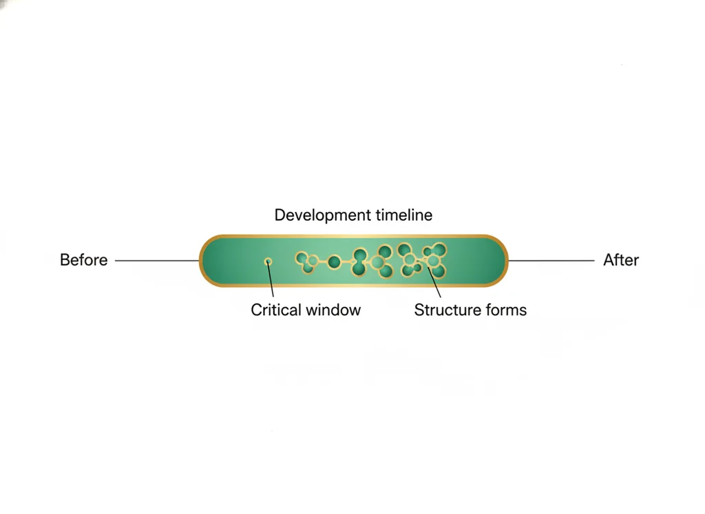 Labeled illustration: critical-window