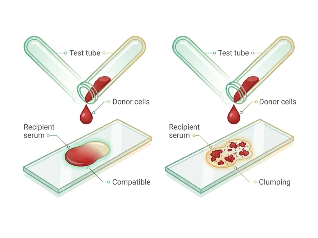 Labeled illustration: crossmatch