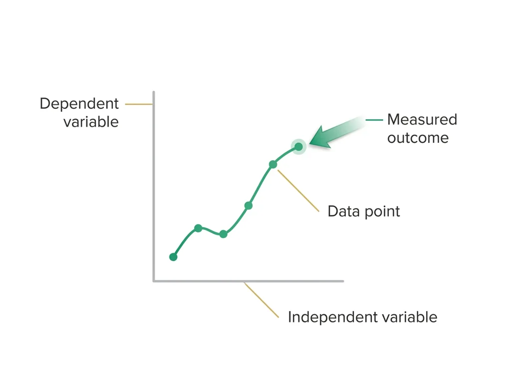 Labeled illustration: dependent variable