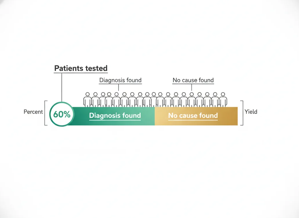 Labeled illustration: diagnostic yield