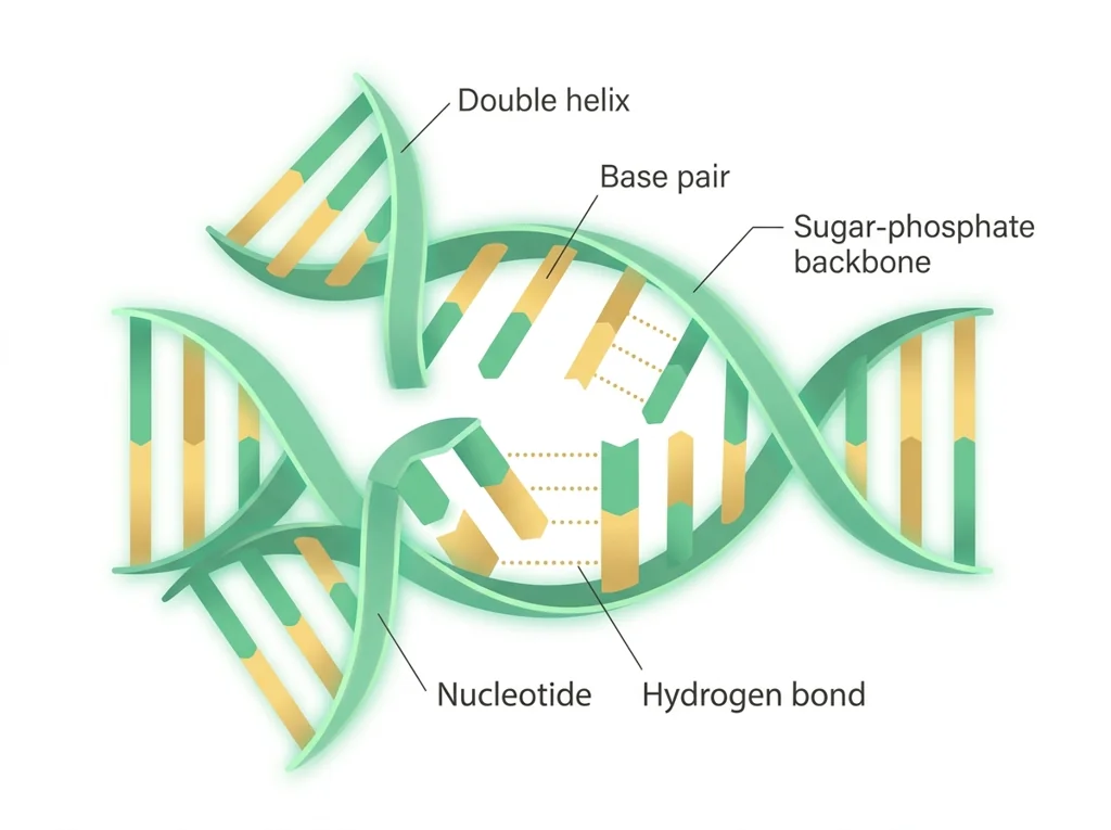 Labeled illustration: DNA