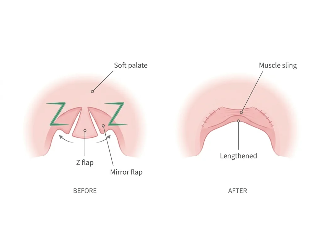 Labeled illustration: double-opposing Z-plasty