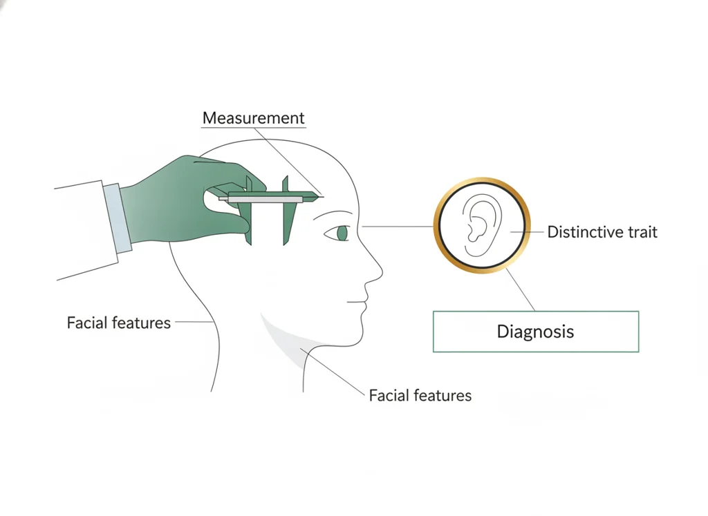 Labeled illustration: dysmorphology