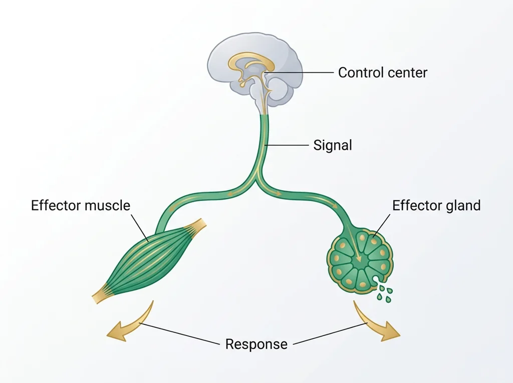 Labeled illustration: effector