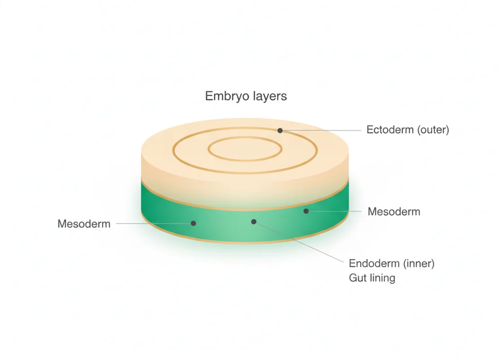Labeled illustration: endoderm