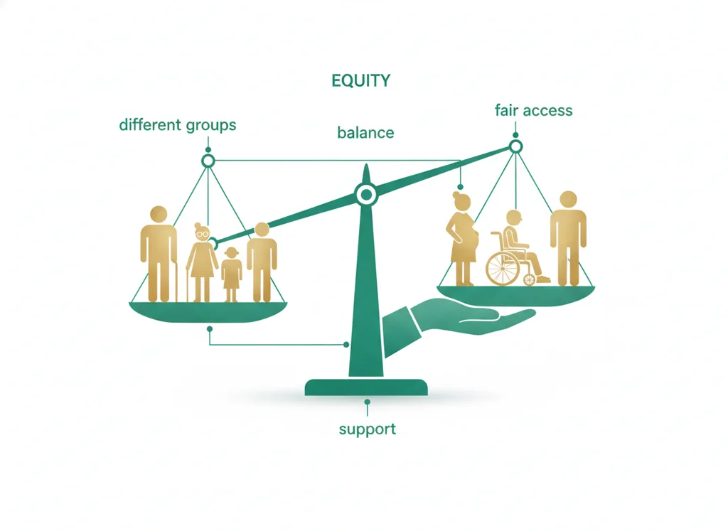 Labeled illustration: equity