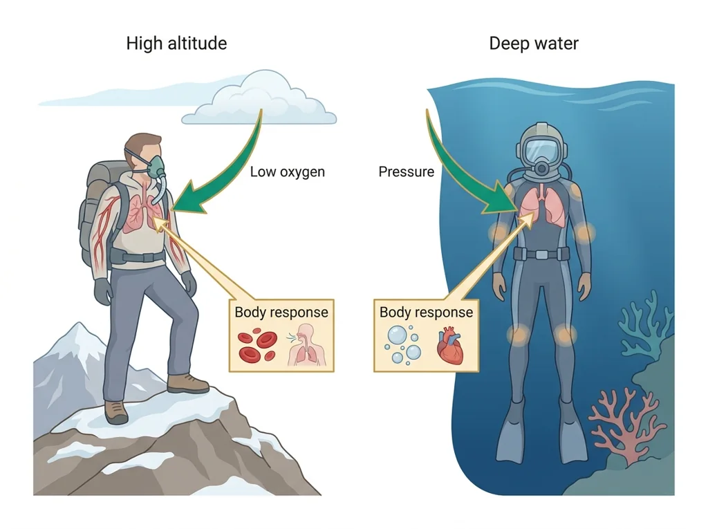 Labeled illustration: extreme environment