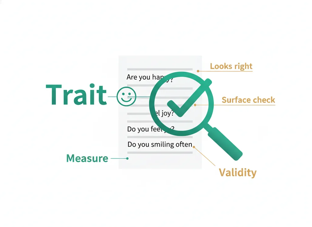 Labeled illustration: face validity