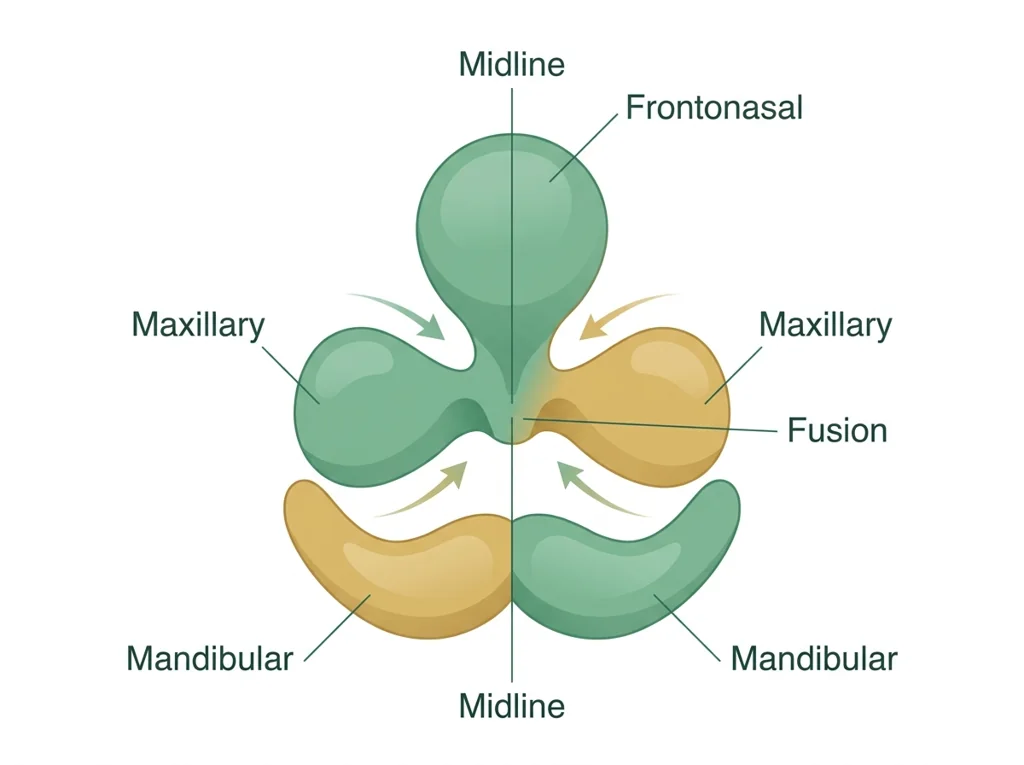 Labeled illustration: facial prominence