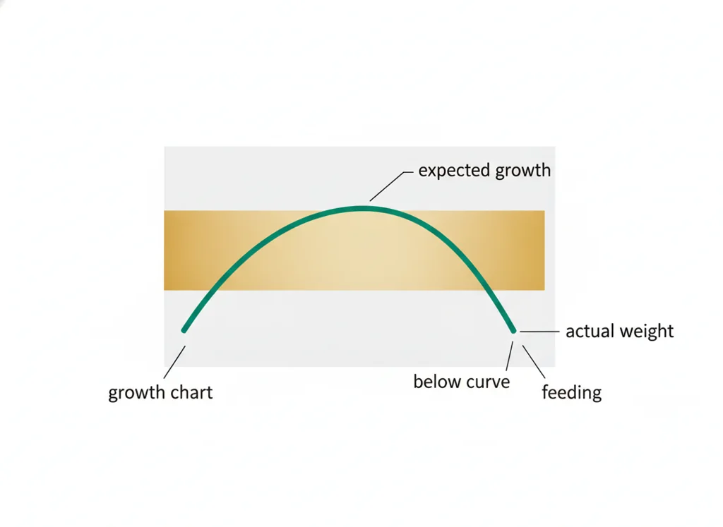 Labeled illustration: failure to thrive