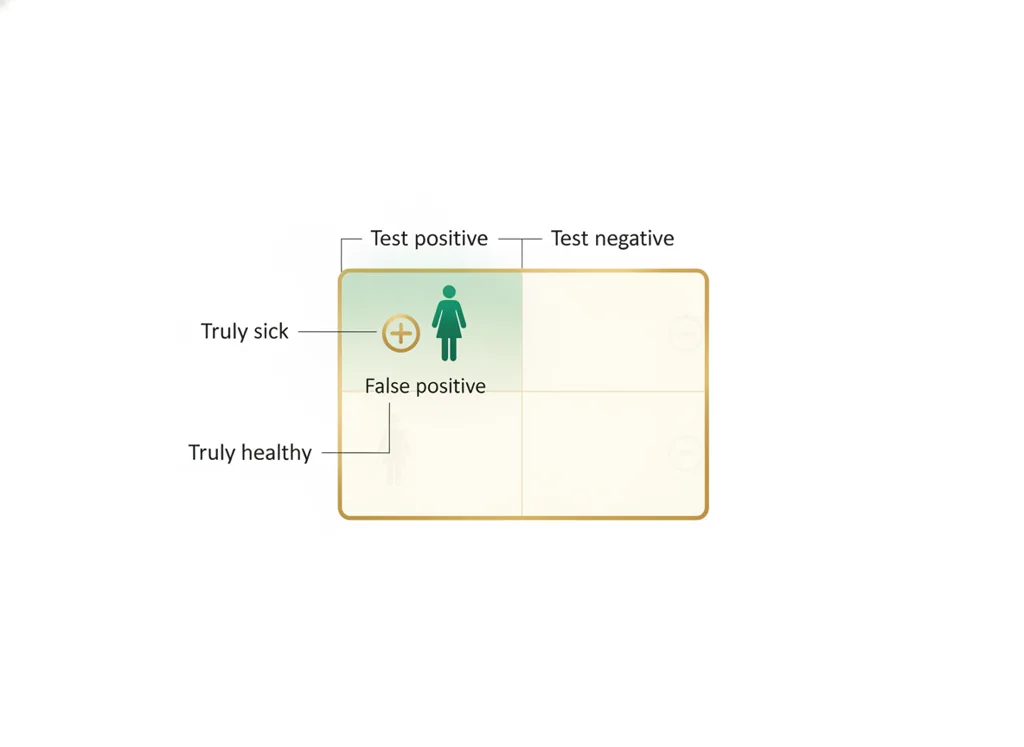Labeled illustration: false positive