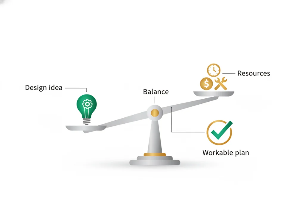 Labeled illustration: feasibility